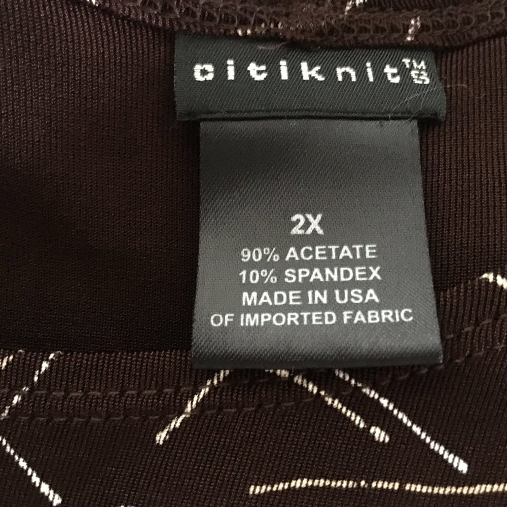 Citiknits Drop Shoulder Kabuki Sleeve Printed Top - Picture 3 of 4